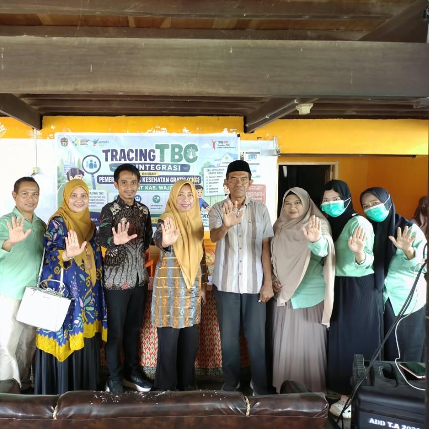 UPTD Puskesmas Wewangrewu Bersama Pemerintah Desa Mario Laksanakan Tracing TBC Terintegrasi dan CKG